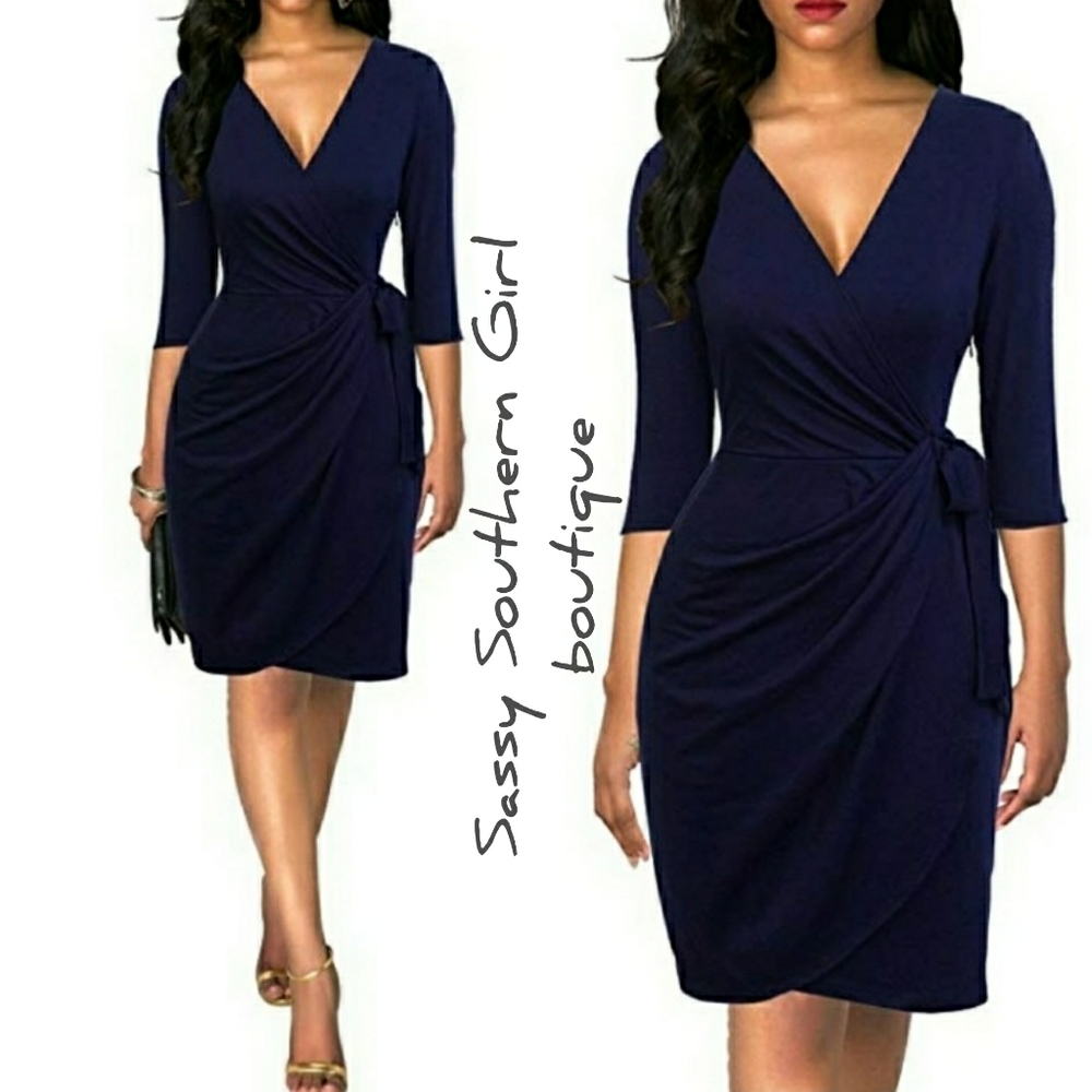 🆕⭐Navy blue wrap dress⭐